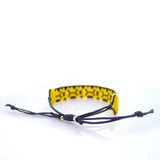 Aztec Cord Yellow Beaded Bracelet