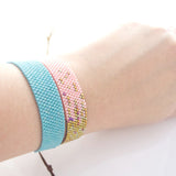 Stardust Cord Beaded Coral Bracelet