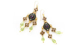 Spanish Condesa Crystal & Glass Bead Chandelier Earrings