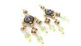Spanish Condesa Crystal & Glass Bead Chandelier Earrings