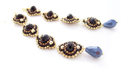 Spanish Flores Negras Crystal Teardrop Earrings