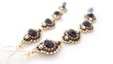 Spanish Flores Negras Crystal Teardrop Earrings