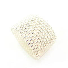 Classic Silver Beaded Ring