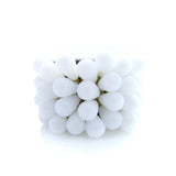 Anemone White Beaded Ring