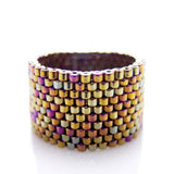 Classic Metallic Gold Beaded Ring