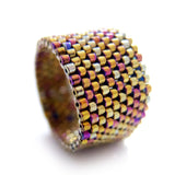 Classic Metallic Gold Beaded Ring