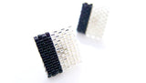 Color Block Beaded Stud Earrings