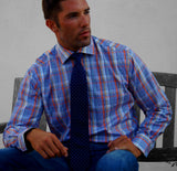 Karsten Dress Orange & Green Plaid Mens Shirt