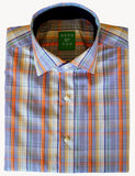 Karsten Dress Orange & Green Plaid Mens Shirt