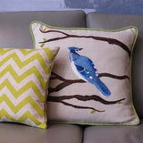 Elegant Blue Jay Pillow