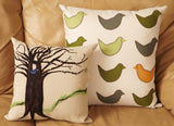 Spring Tree Bird Pillow