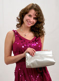 Large Clutch - Metallic Brown