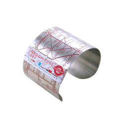 London Tube Stainless Steel Cuff (Red)