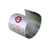 London Tube Stainless Steel Cuff (Red)
