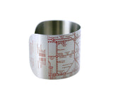 London Tube Stainless Steel Cuff (Red)