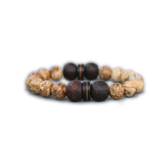 Sonth Jasper and Mala Bracelet