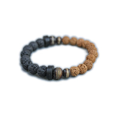 Kadipatta Black and Brown Lava Bracelet