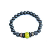 Naaga Keshar Ebony wood and Lava bracelet