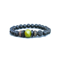 Naaga Keshar Ebony wood and Lava bracelet