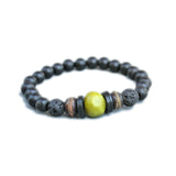 Naaga Keshar Ebony wood and Lava bracelet