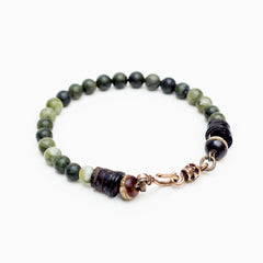 Darchini Jasper and vintage African Heshi disc bracelet
