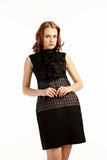 Black Ruffle and Plaid Dress