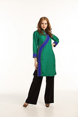 Peacock Inspired Asian Tunic