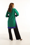 Peacock Inspired Asian Tunic