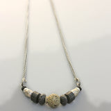 Kalonji Buddhist Prayer beads on Brass	 Necklace
