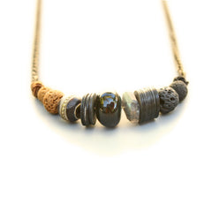 Sarson Boho two tone necklace with Laborodite