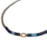 Achar Snake Bead necklace with brass chain Necklace
