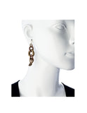 Metallo Mixed Metal Chain Drop Earrings