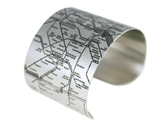 Paris Metro Stainless Steel Cuff (Black)