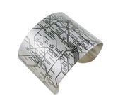 Paris Metro Stainless Steel Cuff (Black)