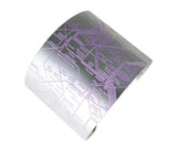 Paris Metro Stainless Steel Cuff Mauve