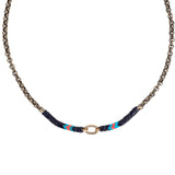 Achar Snake Bead necklace with brass chain Necklace