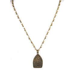Pearl Color and Brass of Seed beads Necklace