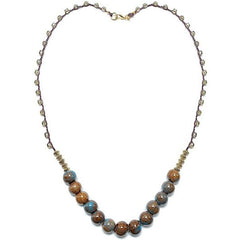 Smokey Beaded Chain Necklace