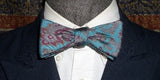 The "Minty Matte" Silk Paisley Bow Tie