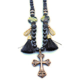 Hera Black Sea Brass Star Necklace