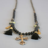 Hera Black Sea Brass Star Necklace