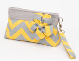 Small Wristlet Clutch - Yellow Zig