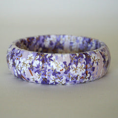 Purple Floral Paper Wrapped Bangle