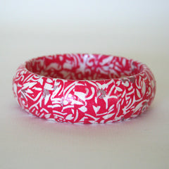 Pink Swirls Paper Wrapped Bangle