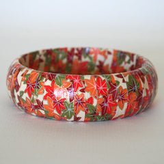 Fall Flowers Paper Wrapped Bangle