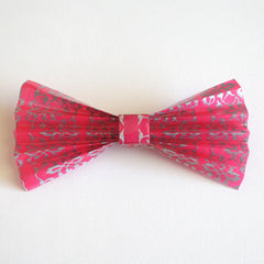 Pink Paper Bow Tie