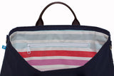 Brief Tote Bag Canvas- Navy
