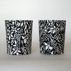 Black Swirls Candle Holders