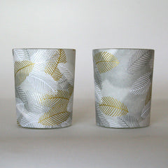 Gold and Silver Leaves Candle Holders