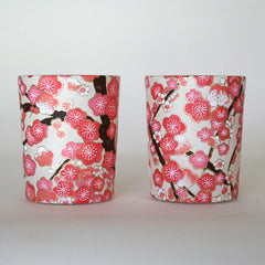 Pink Blossoms Candle Holders